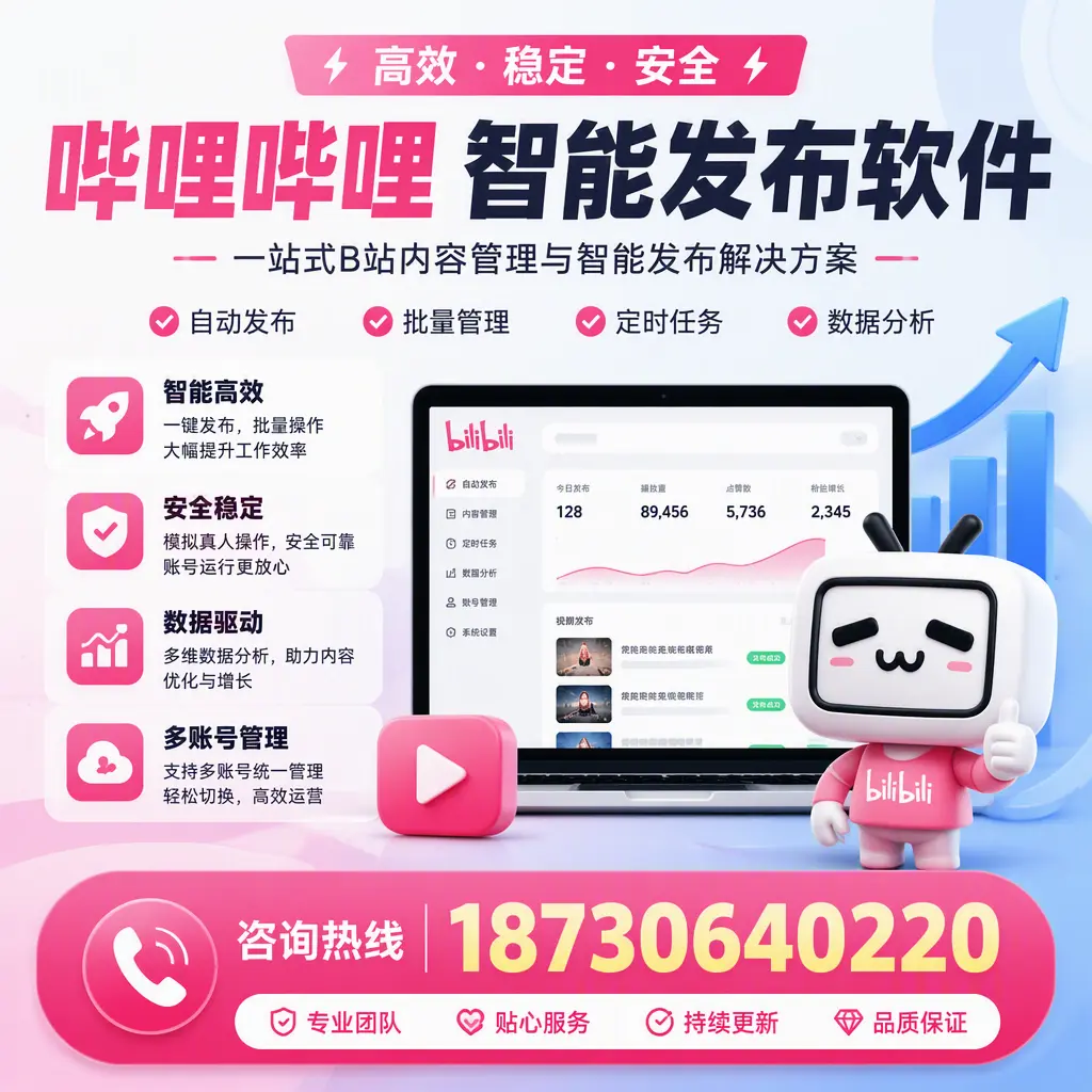 哔哩哔哩智能发布软件适用场景分析：在 葫芦岛 的最佳实践