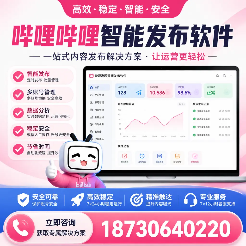 哔哩哔哩智能发布软件选型对比:哪个更适合 葫芦岛 的你?